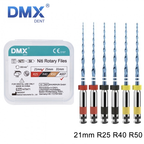 DMXDENT Dental Endo Root Canal Rotary Files RECIPROC BLUE R25/R40/R50 21/25mm