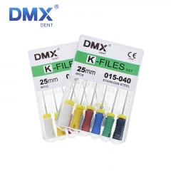 DMXDENT Dental Endo Root Canal Files Hand Use K-Files Stainless Steel