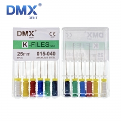 DMXDENT Dental Endo Root Canal Files Hand Use K-Files Stainless Steel
