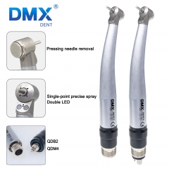 Dental Small Head High Speed LED Push Button Handpiece Quick Coupler swivel 2/4H
