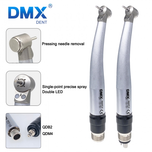 Dental Small Head High Speed LED Push Button Handpiece Quick Coupler swivel 2/4H